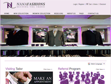 Tablet Screenshot of nanafashions.com